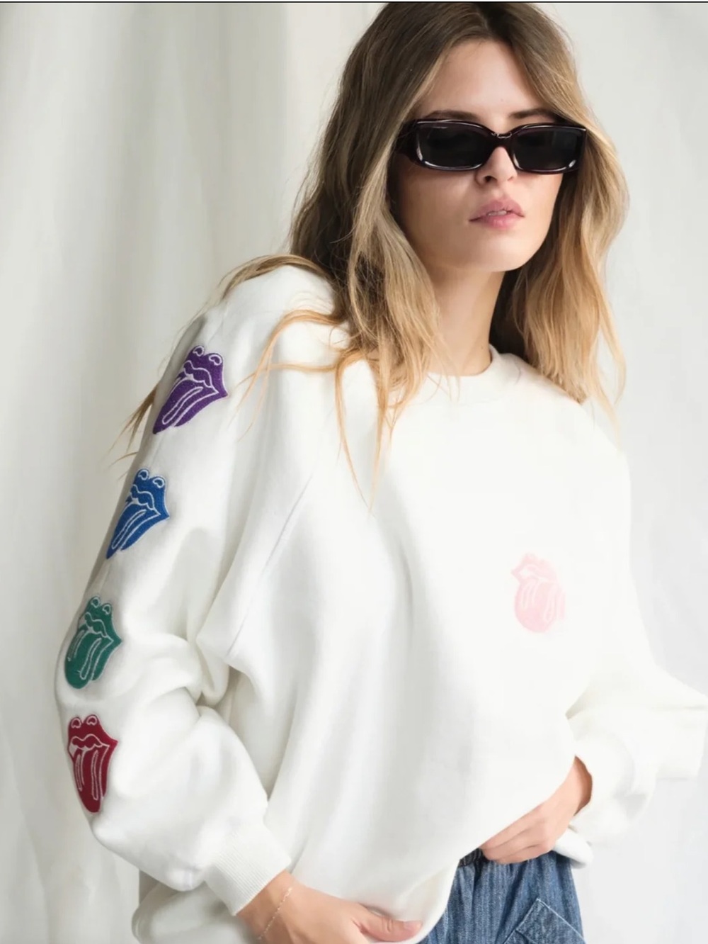 People Of Leisure Rolling Stones She’s A Rainbow Sweatshirt New